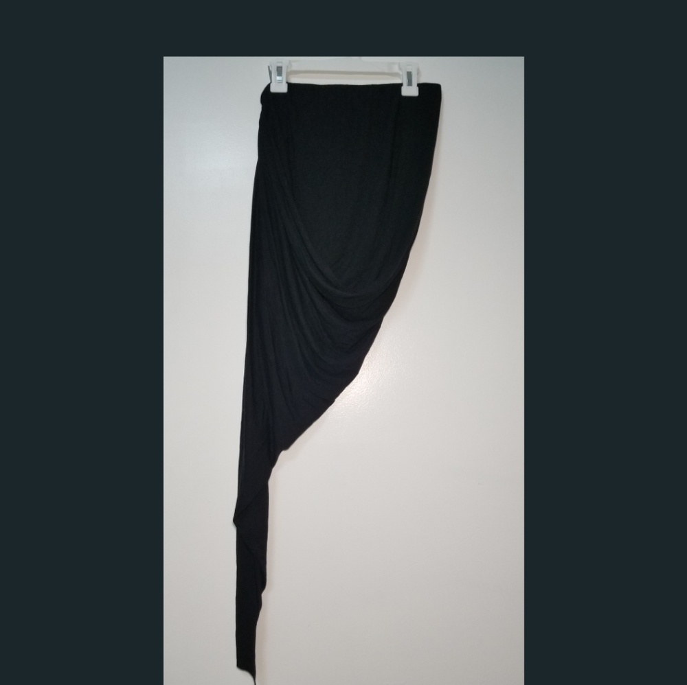 Asymmetrical gathered skirt